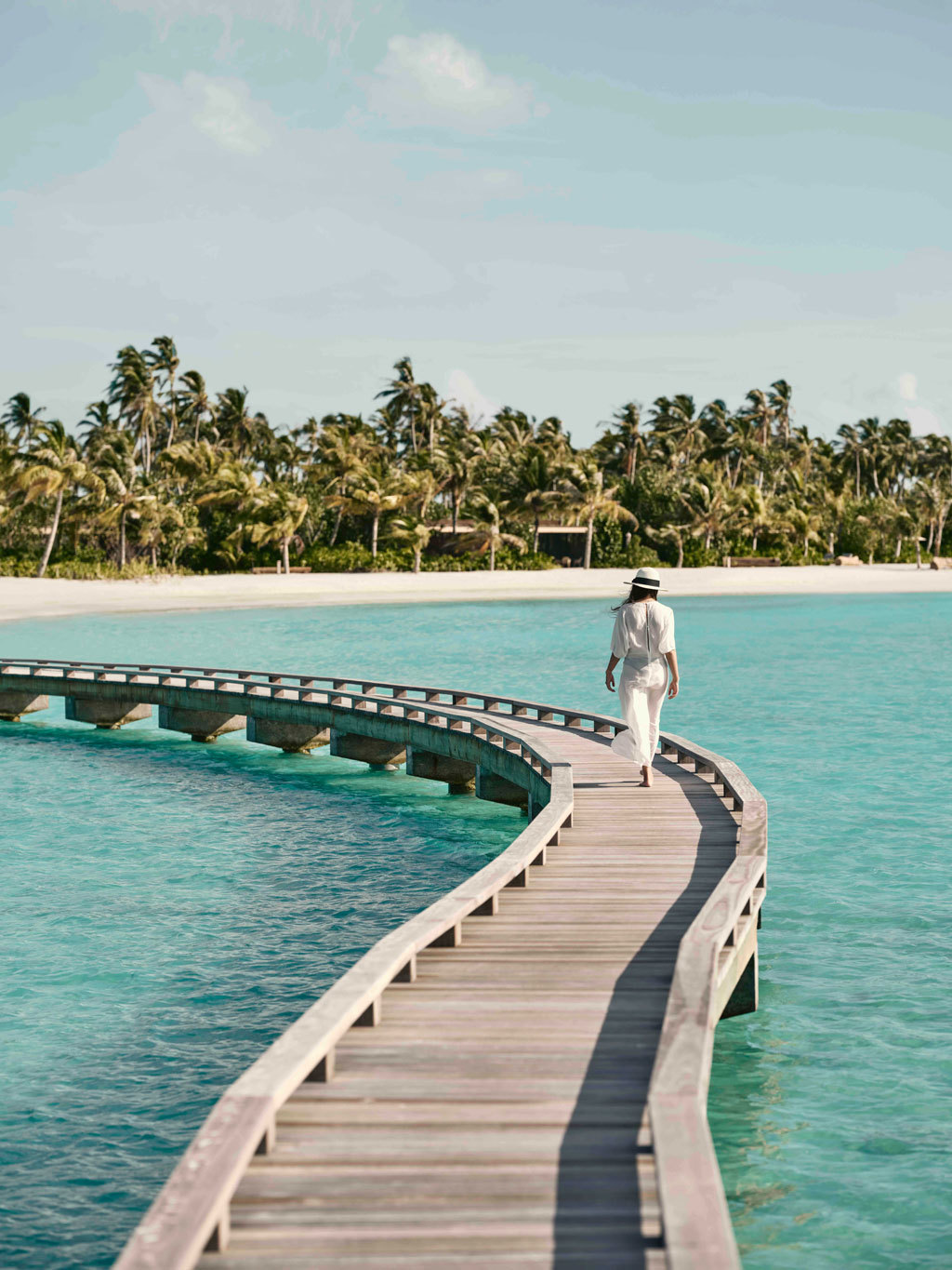 The walking pier at Patina Maldives