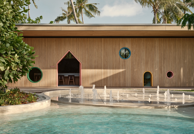 Outdoor swimming pool at Patina Maldives