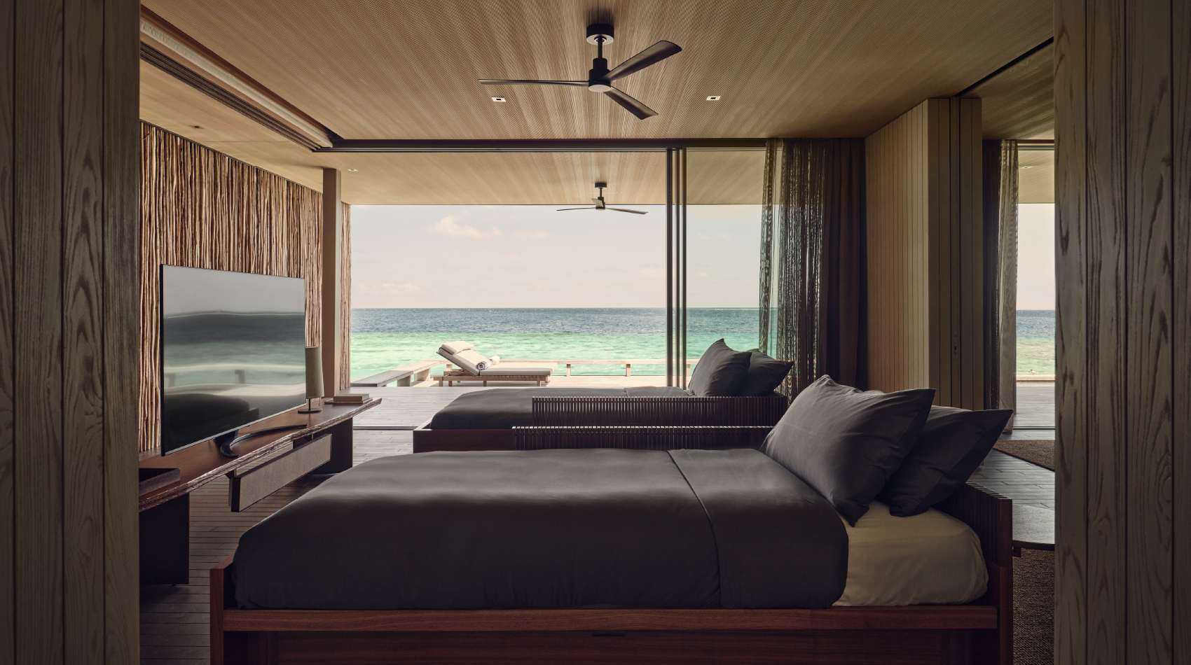 Luxury twin bedroom accommodation at Patina Maldives