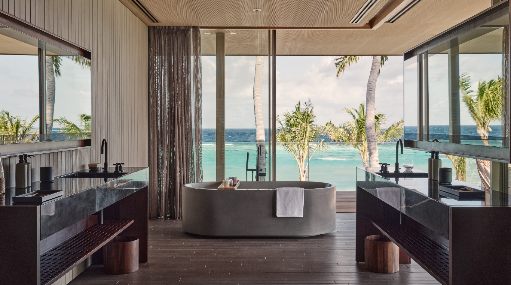 Luxury bathroom at The Beach House at Patina Maldives