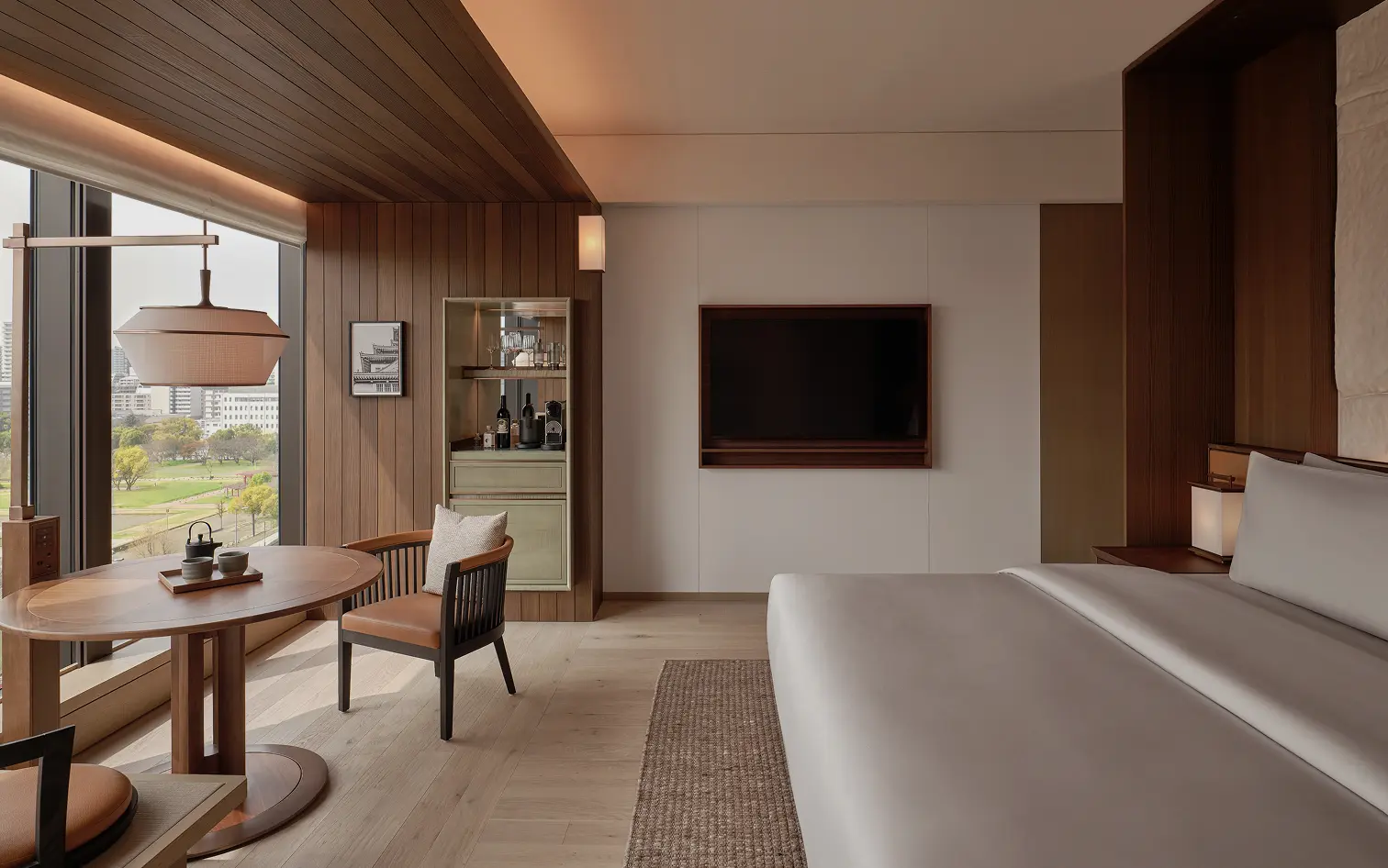 パティーナ大阪のデラックスルームの優雅な眺め。