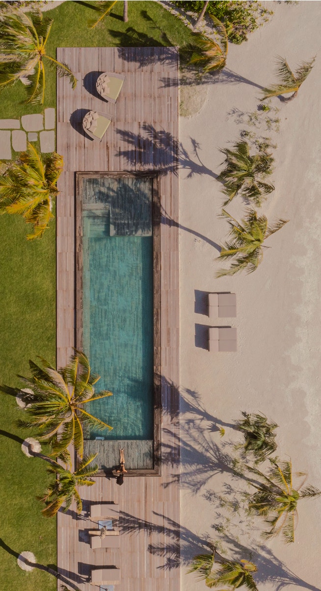 Aerial view of Beach House of Patina Maldives