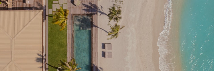 Aerial view of Beach House of Patina Maldives