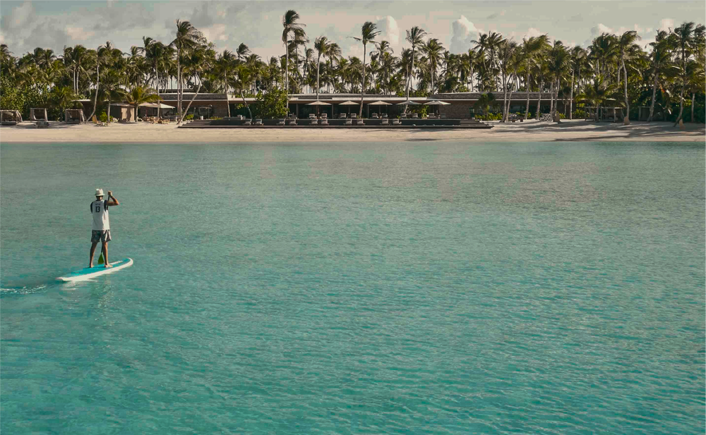 Paddleboarder on the Patina lagoon
