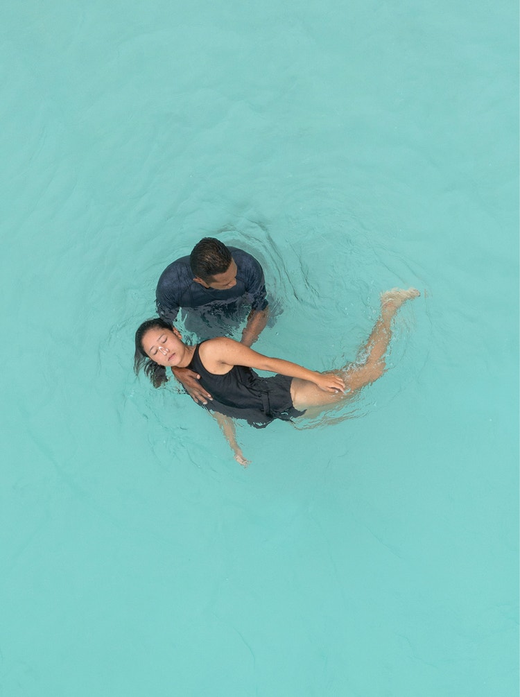 Aquatic therapy releasing body tension